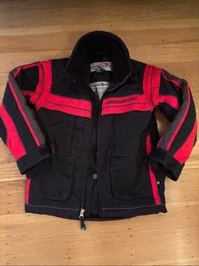 Obermeyer Black and Red Kids Insulated Jacket